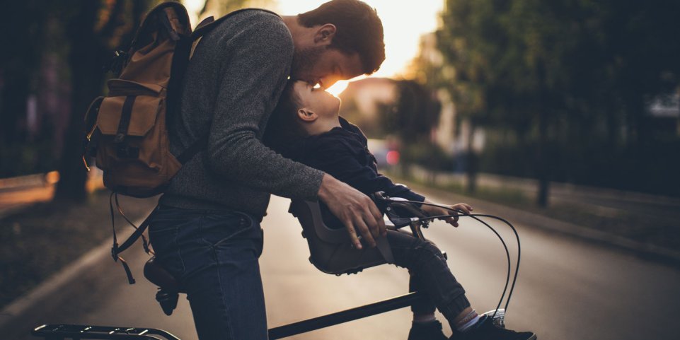 père fils vélo
