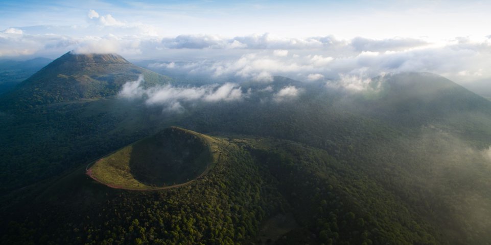 volcan vu du ciel