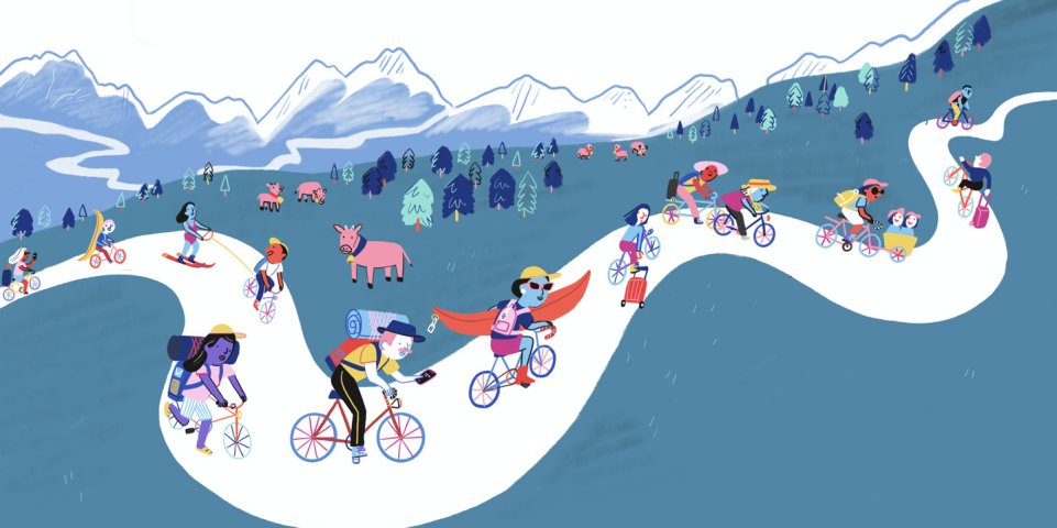 Illustration montagne par Camille de Cussac