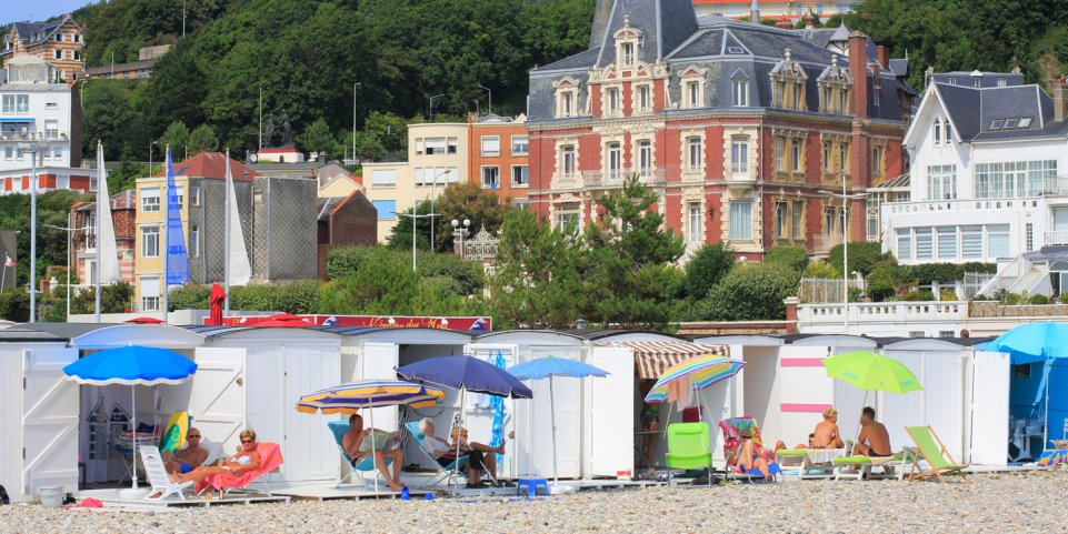 Les cabines sur la plage du Havre