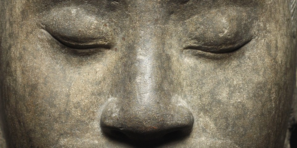 Détail du Roi Jayavarman VII au Musée Guimet