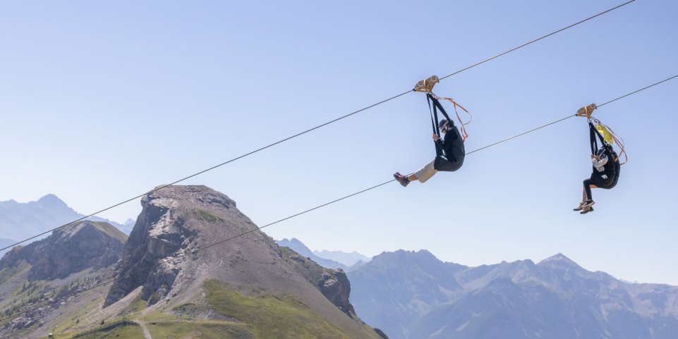Tyrolienne été - Serre Chevalier Briançon