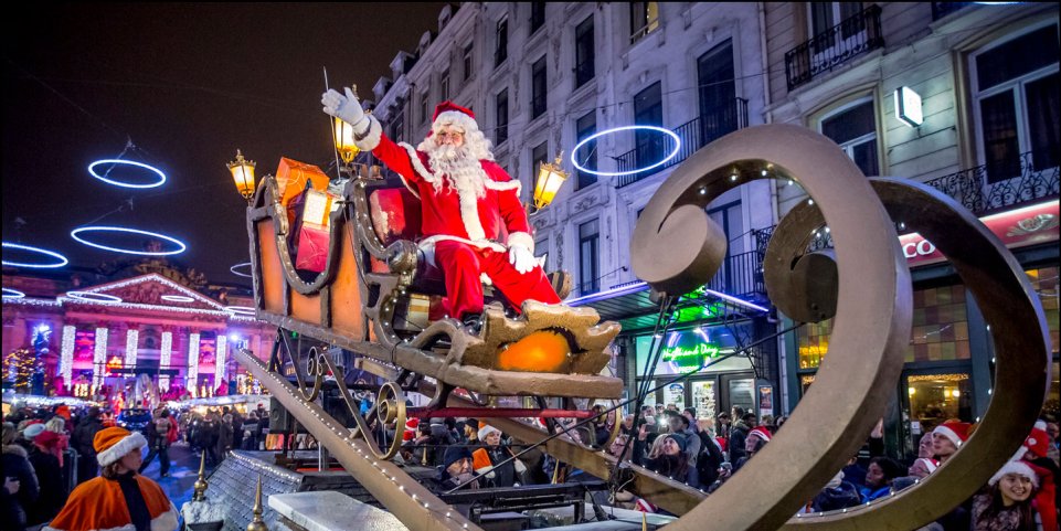 Père Noël pendant Plaisirs d'Hiver à Bruxelles