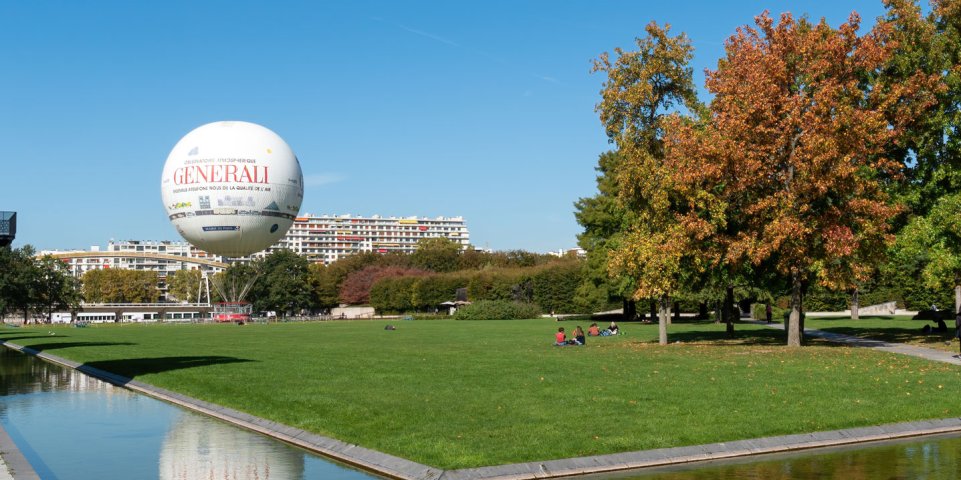 Ballon captif au jardin André Citroën à Paris 15