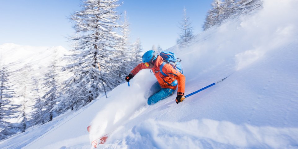 Skieur sur le Domaine de Serre-Chevalier-Briançon