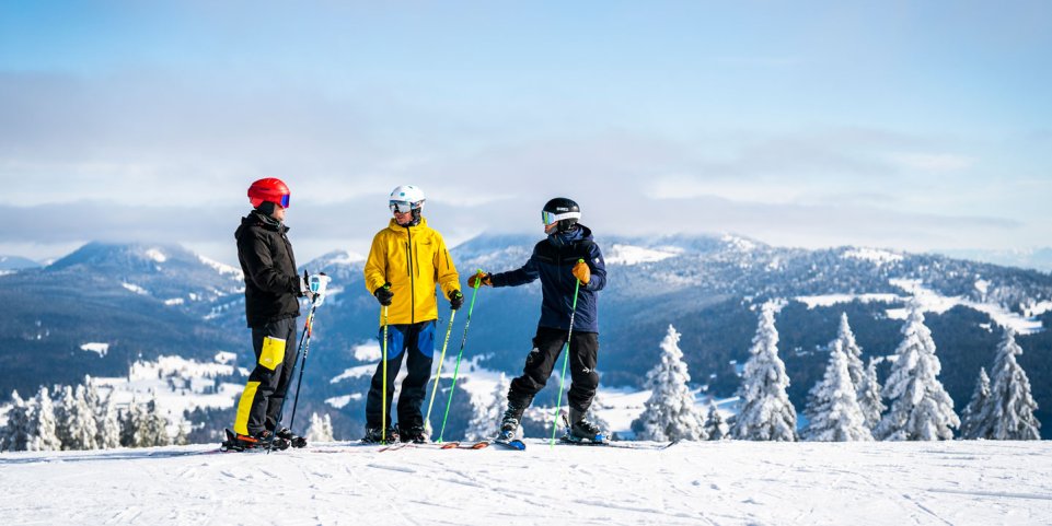 Ski alpin à la Station de Métabief - Montagnes du Jura