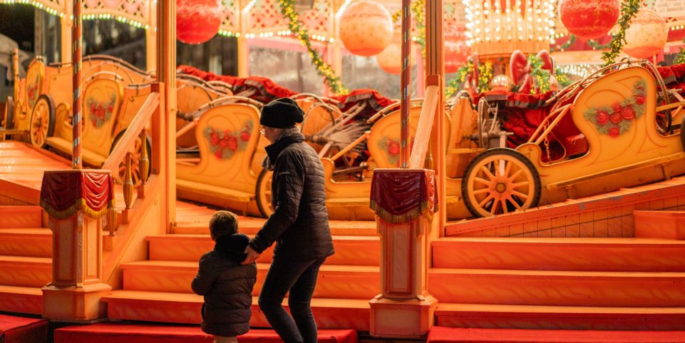 Manège de Noël à Lille