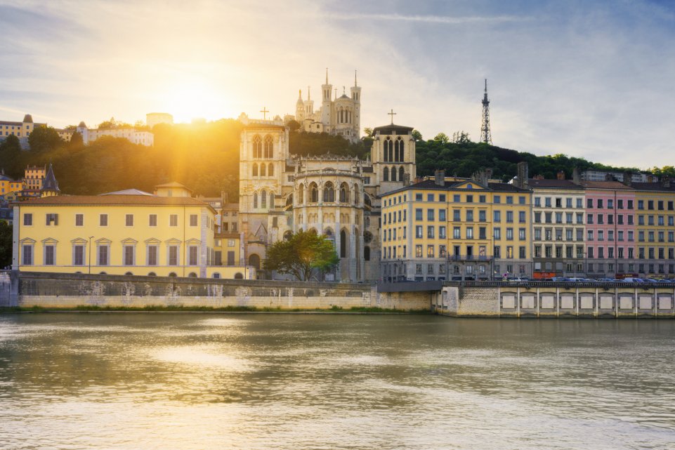 Lyon fourvière sunset 