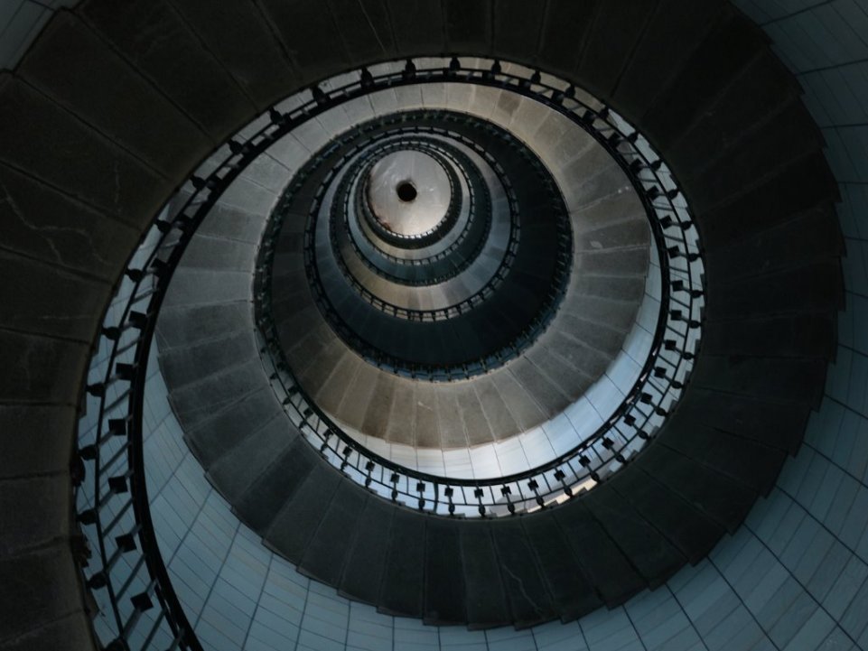 interieur d'un phare escalier colimacon