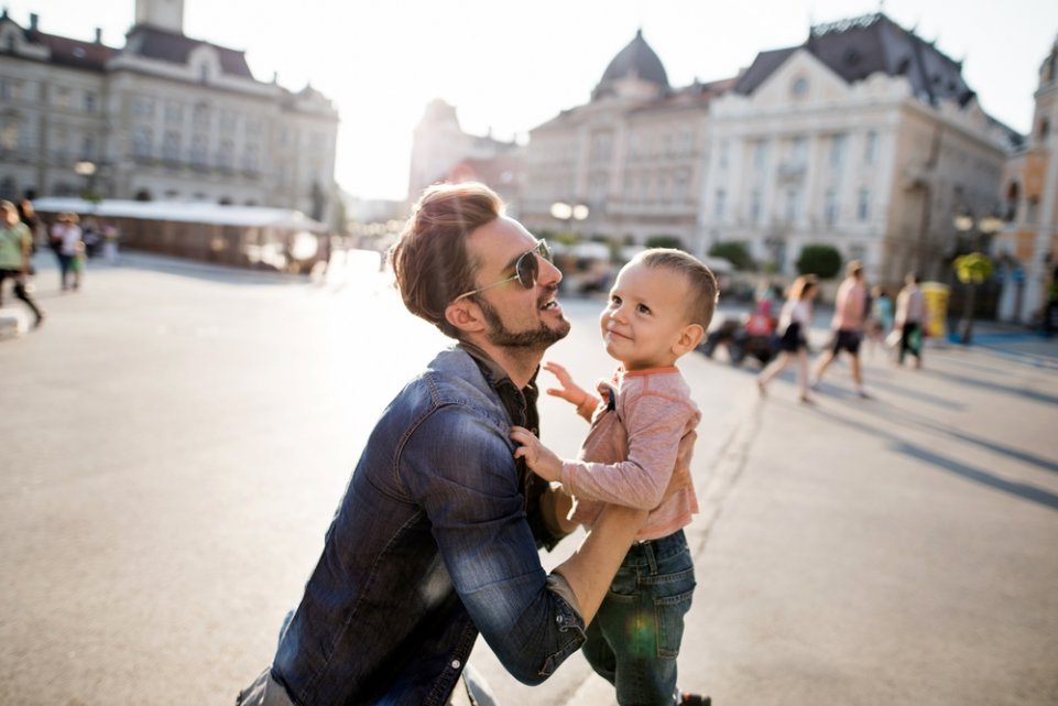 Père et son fils à Montpellier