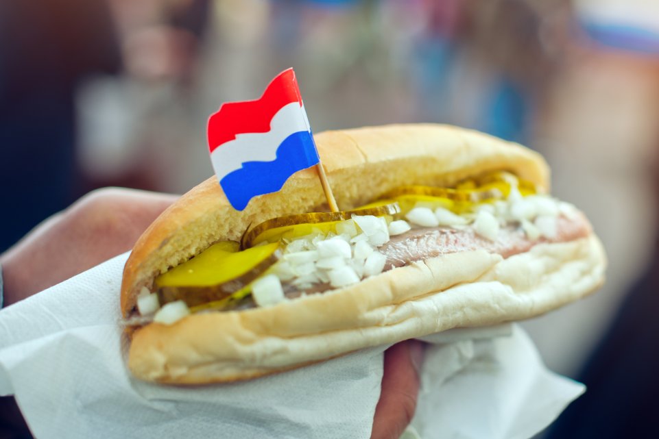 Sandwich au hareng, spécialité d'Amsterdam