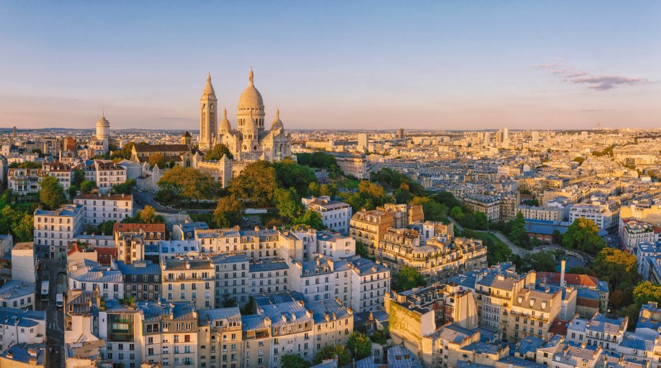 La butte Montmartre et le Sacré Coeur