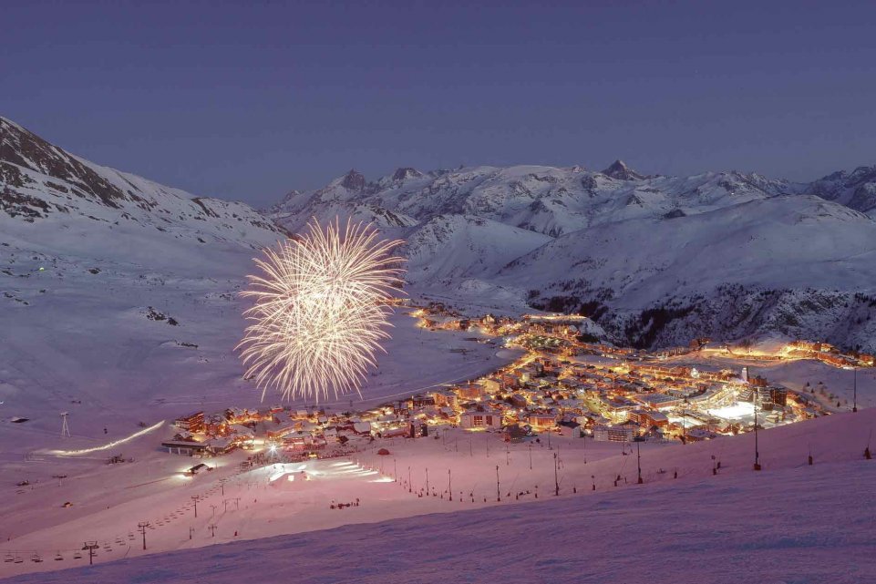 Feu d'artifice à l'Alpe d'Huez