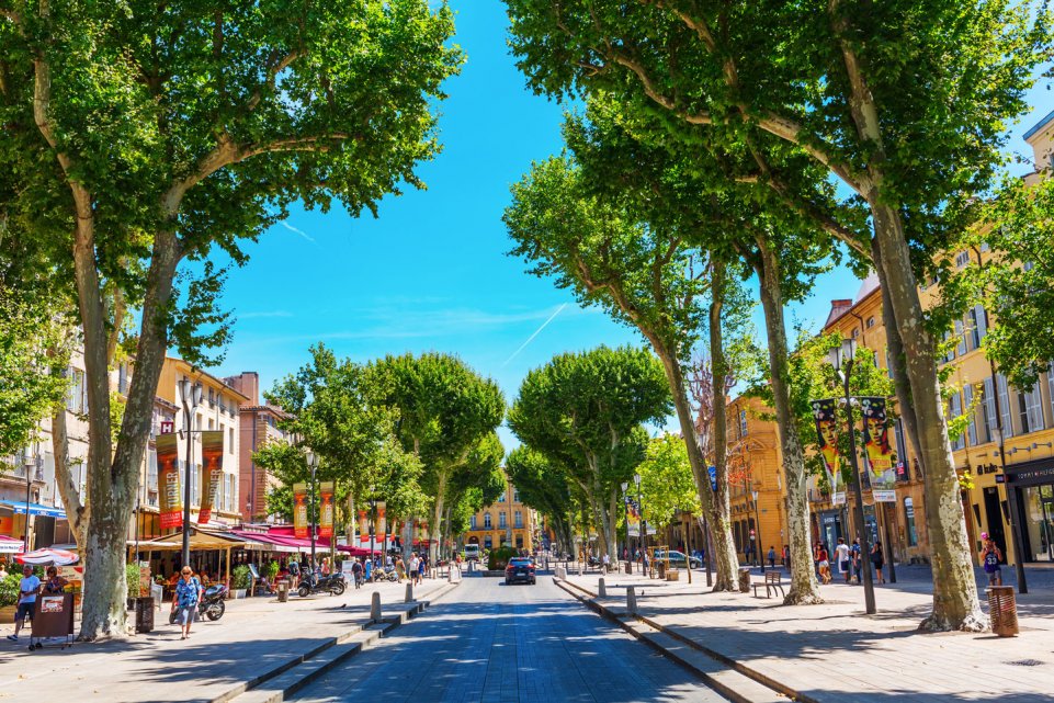 Le cours Mirabeau à Aix-en-Provence
