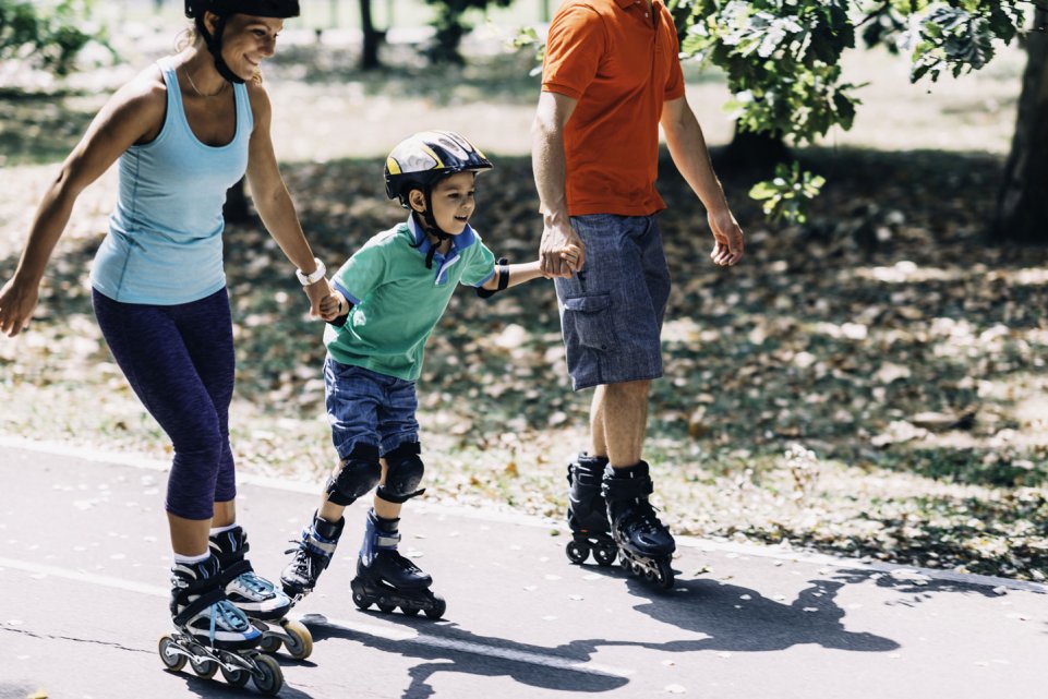 Balade en roller en famille