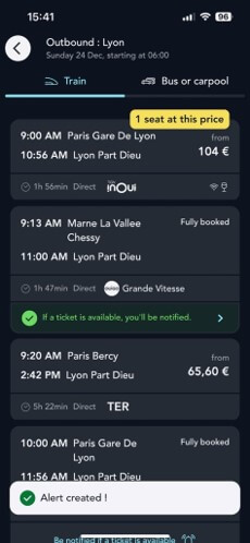Full train alert | SNCF Connect - FAQ