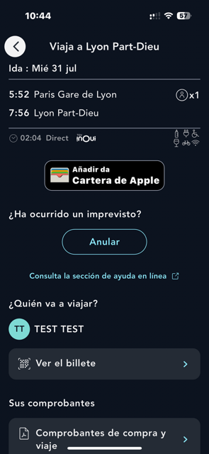 Modifica o annulla un biglietto
