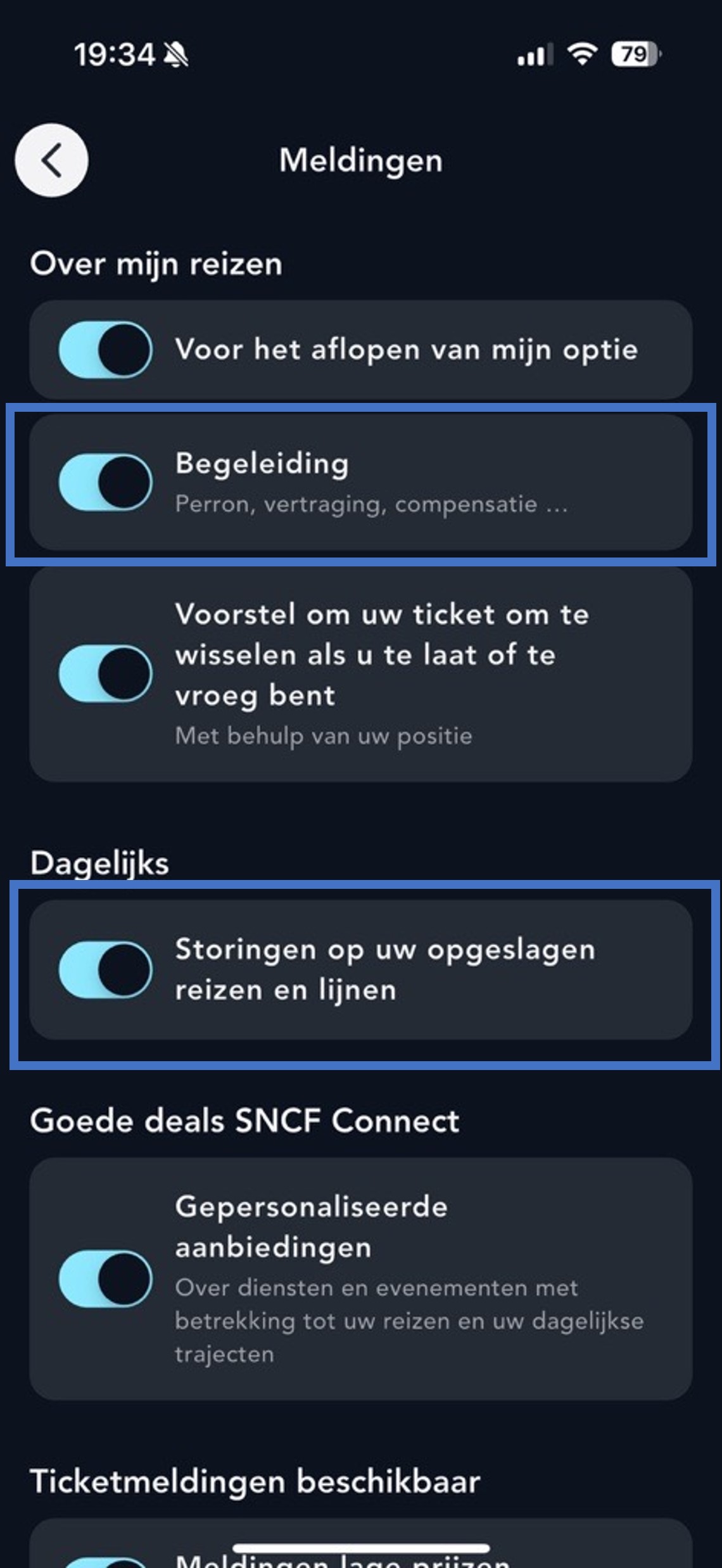 Actieve meldingen